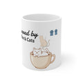 Powered by Coffee & Cats Mug | Cute Cat in Coffee Cup Illustration