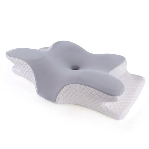 Butterfly Memory Foam Pillow Neck Support Grey-0