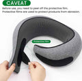 NNEDSZ Black Velcro Tape Memory Foam U-Shaped Neck Pillow – Snail Travel Cushion for Airplane, Office Nap, and Travel – Adjustable with Magnetic Therapy Cloth